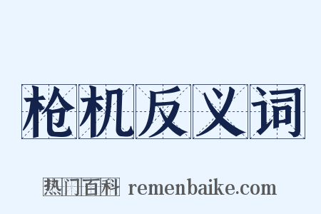 枪机反义词是什么意思的图片